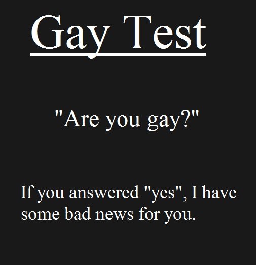 Gay test are you gay